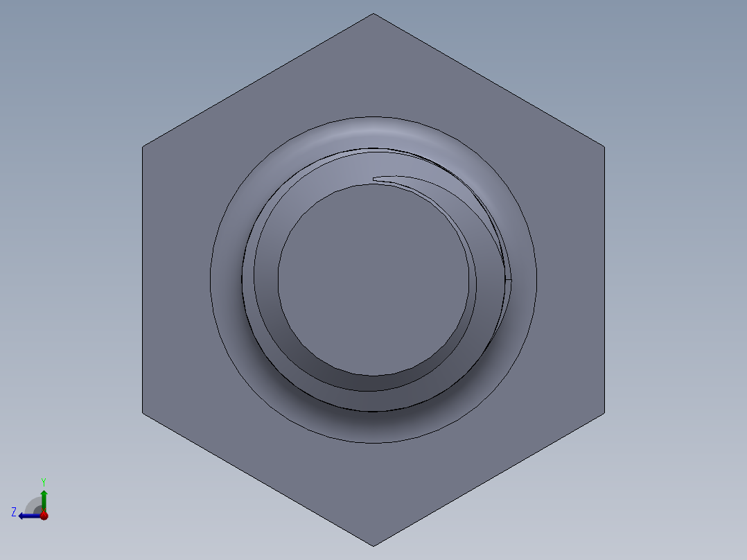 UNC 六角螺栓-Hex Bolt 0.250-20 x 0.750.SLDPRT右视图