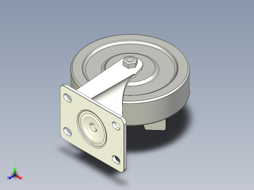中荷重腳輪(1000N)5578-3D多系列多零件图纸模型