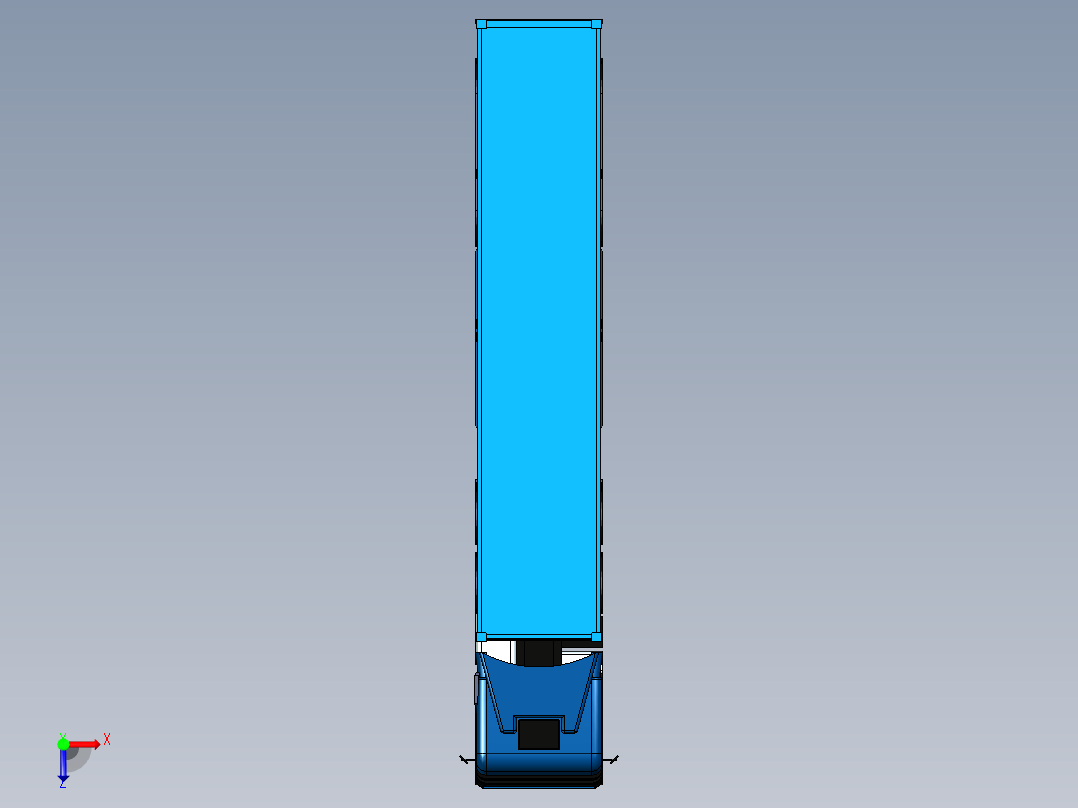 奔驰卡车货车集装箱车俯视图