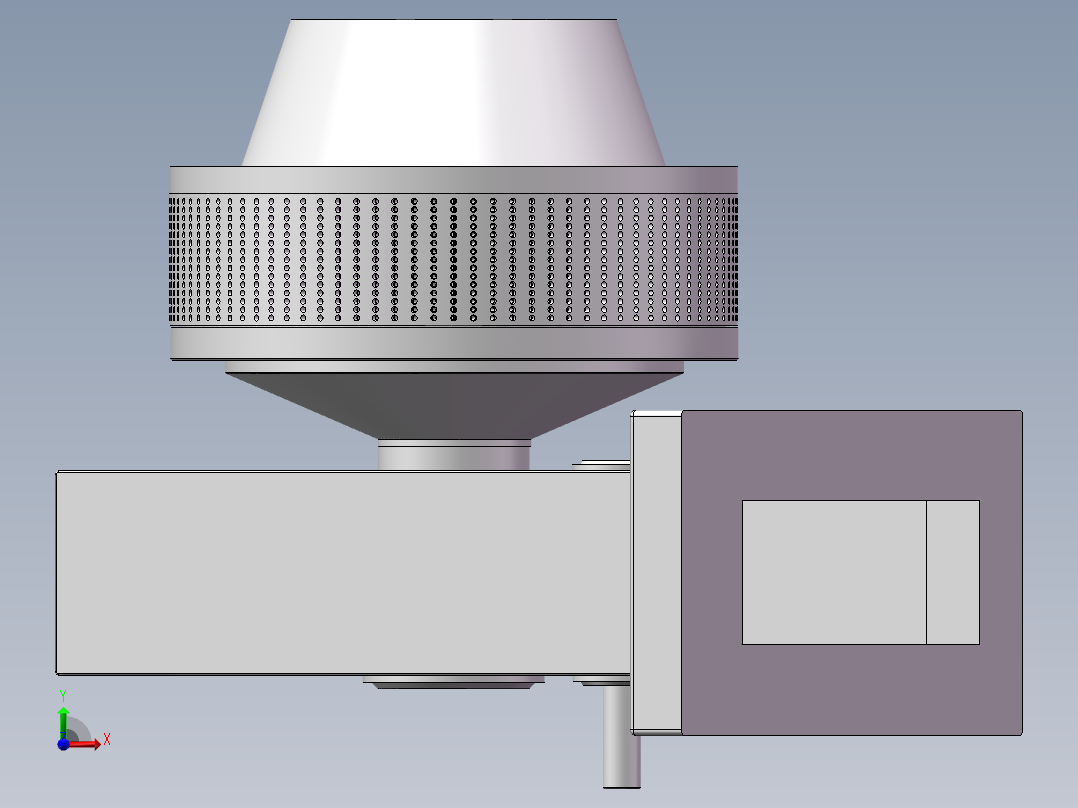 清洁化环模制粒机三维设计前视图