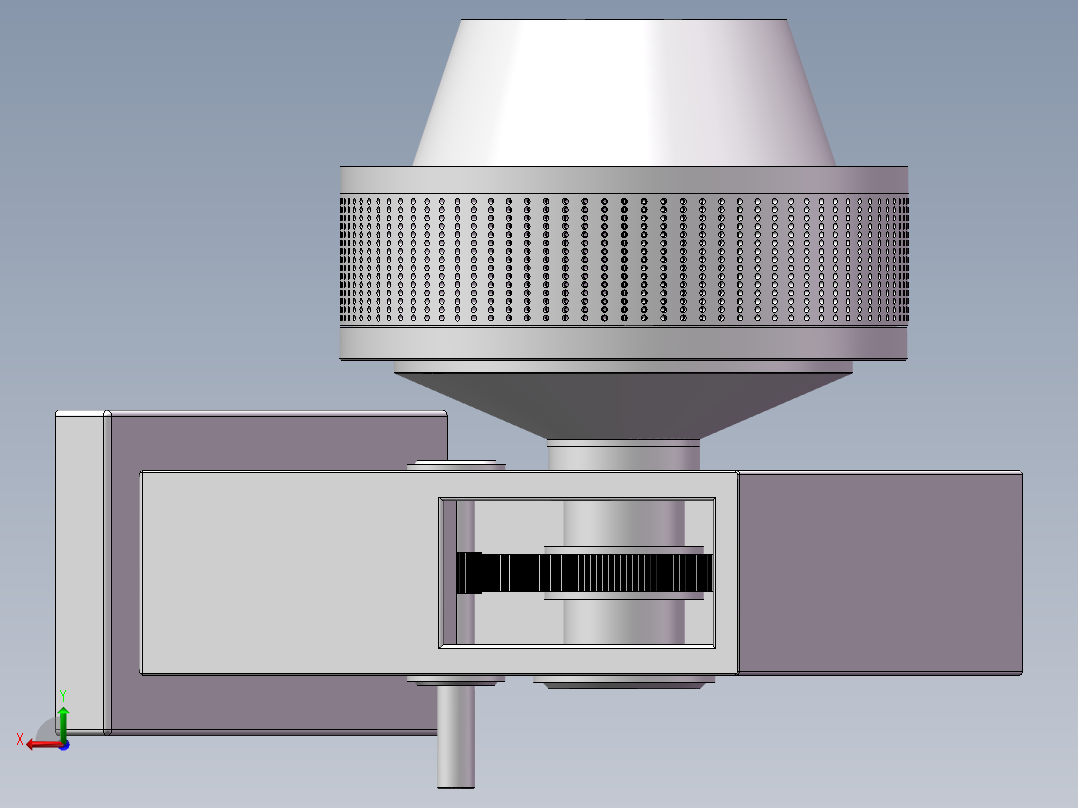 清洁化环模制粒机三维设计后视图