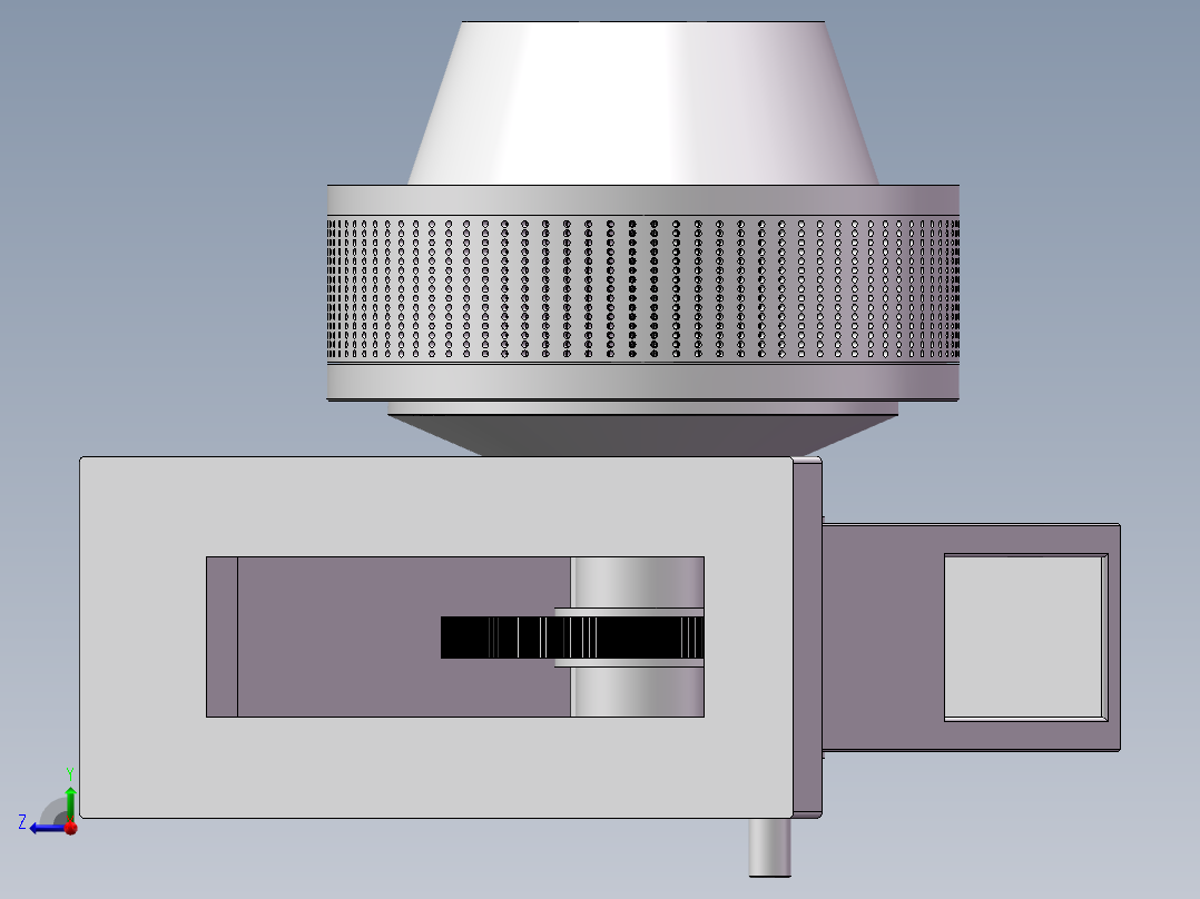 清洁化环模制粒机三维设计右视图