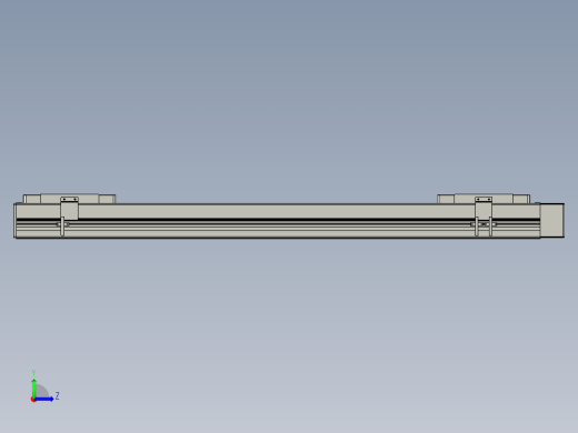 直线模组LHC14-S800-L设计图纸左视缩略图