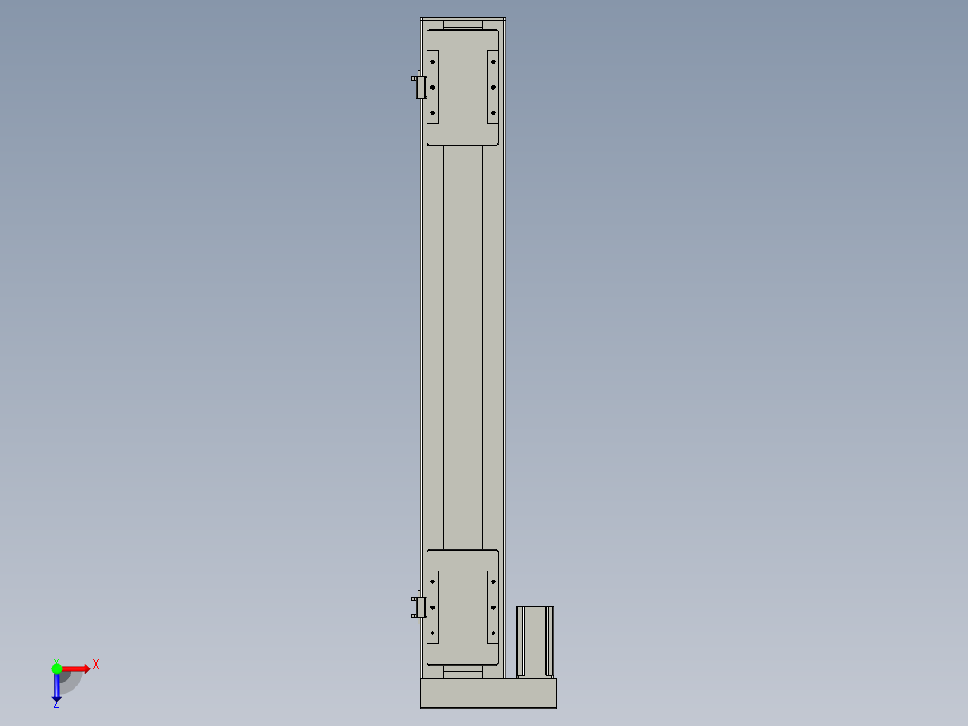 直线模组LHC14-S800-L设计图纸俯视图
