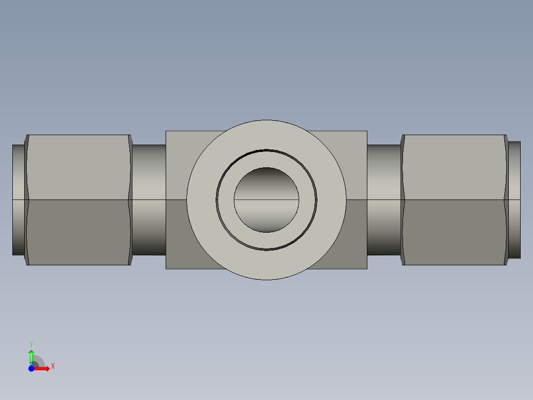 卡套式工业通用硬管接头10_obu-s前视图