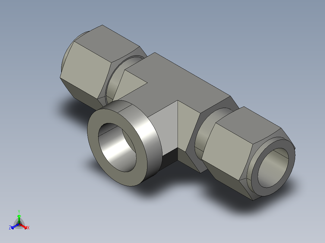 卡套式工业通用硬管接头10_obu-s正等轴测图