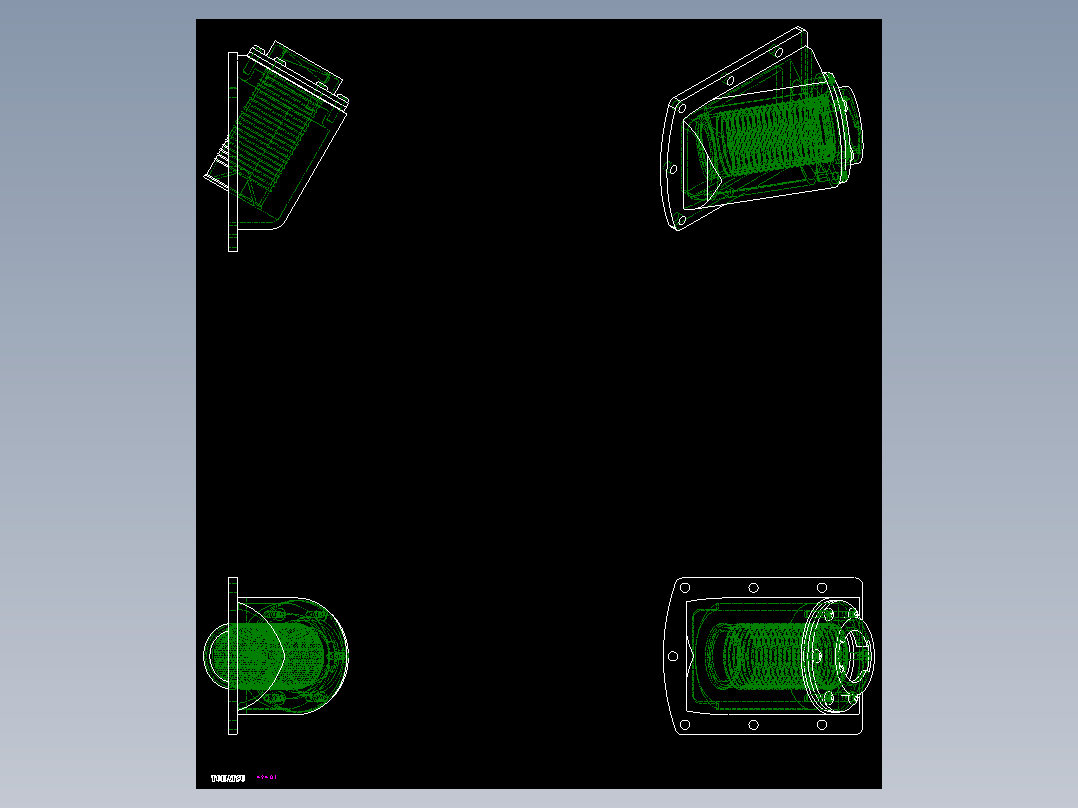 過濾器(側裝型)PLRB+C-2D多系列多零件图纸模型