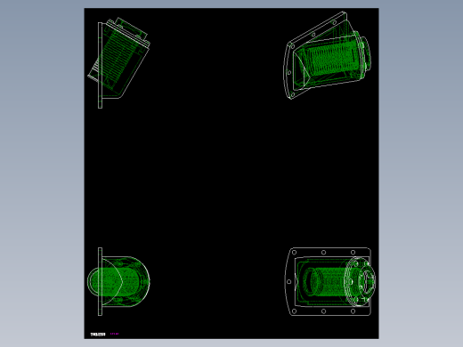 過濾器(側裝型)PLRB+C-2D多系列多零件图纸模型
