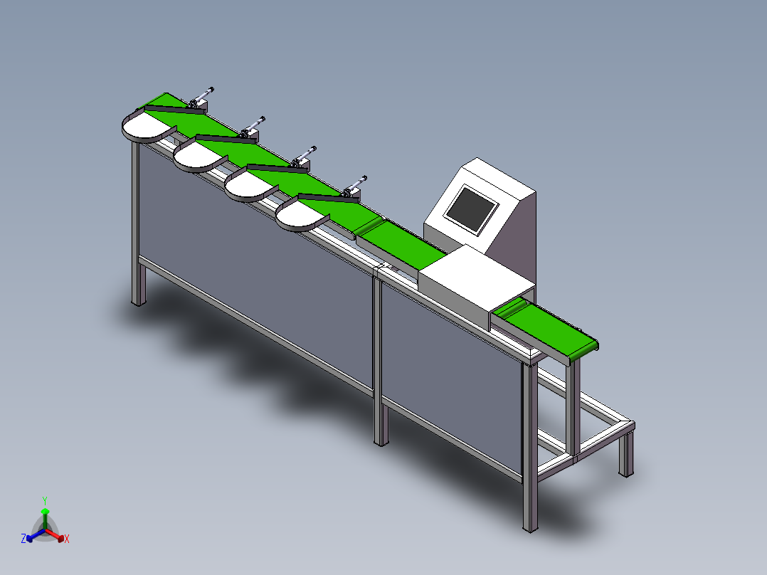 皮带称重分选设备1346172==100正等轴测图