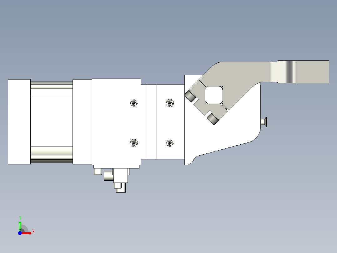 德克斯TUNKERS气缸数模V2 63.1 T12 A10 5~44 GRAD前视图