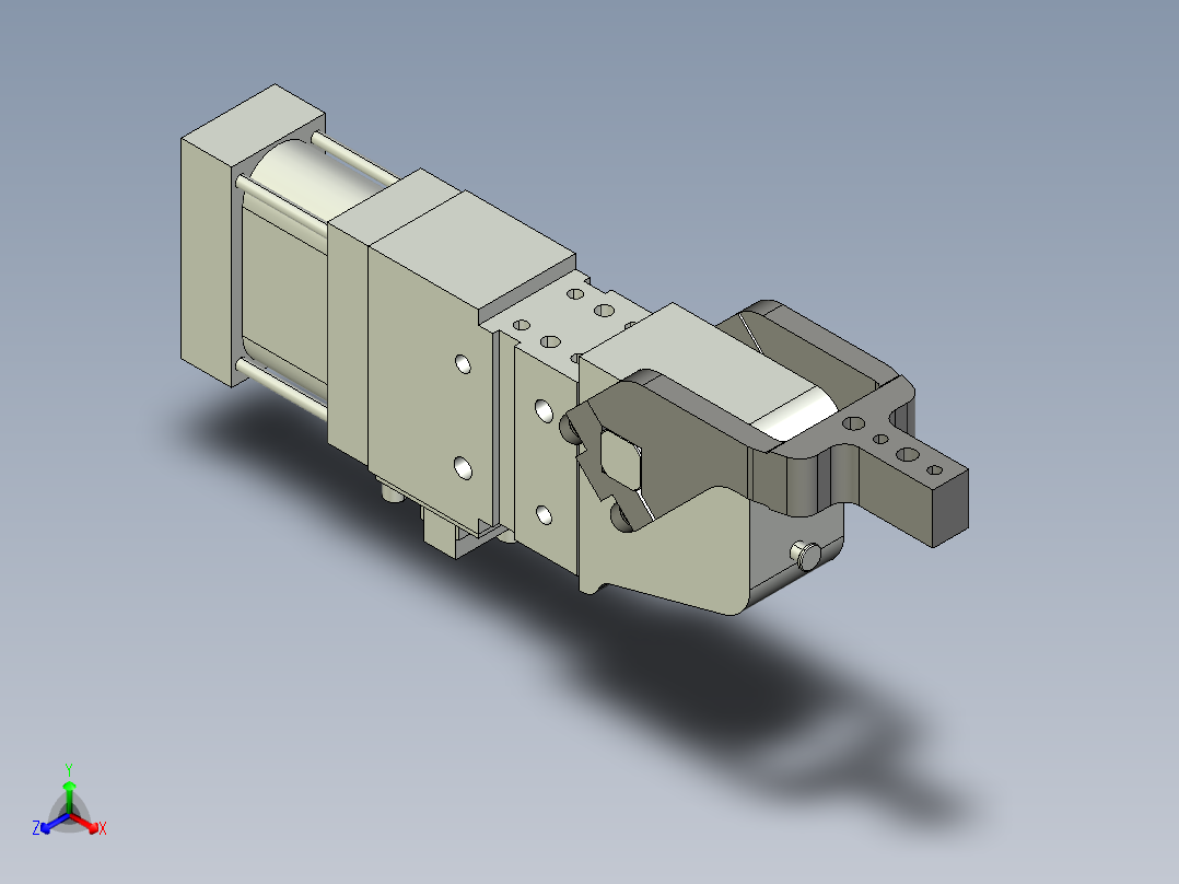 德克斯TUNKERS气缸数模V2 63.1 T12 A10 5~44 GRAD正等轴测图