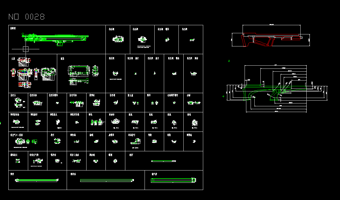 T4中握PCP气步枪（加工图纸）（精品全套CAD详细图）