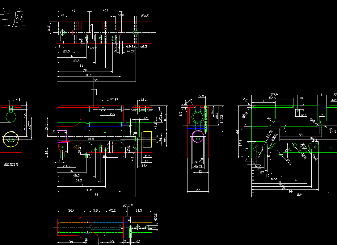 T4中握PCP气步枪（加工图纸）（精品全套CAD详细图）
