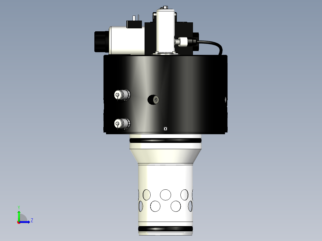 止回阀、插装阀、先导阀-插装阀-液压插装阀-液压二通插装阀系列图纸左视图