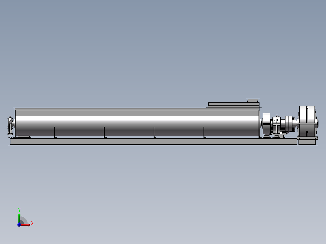 双轴卧式搅拌机前视图