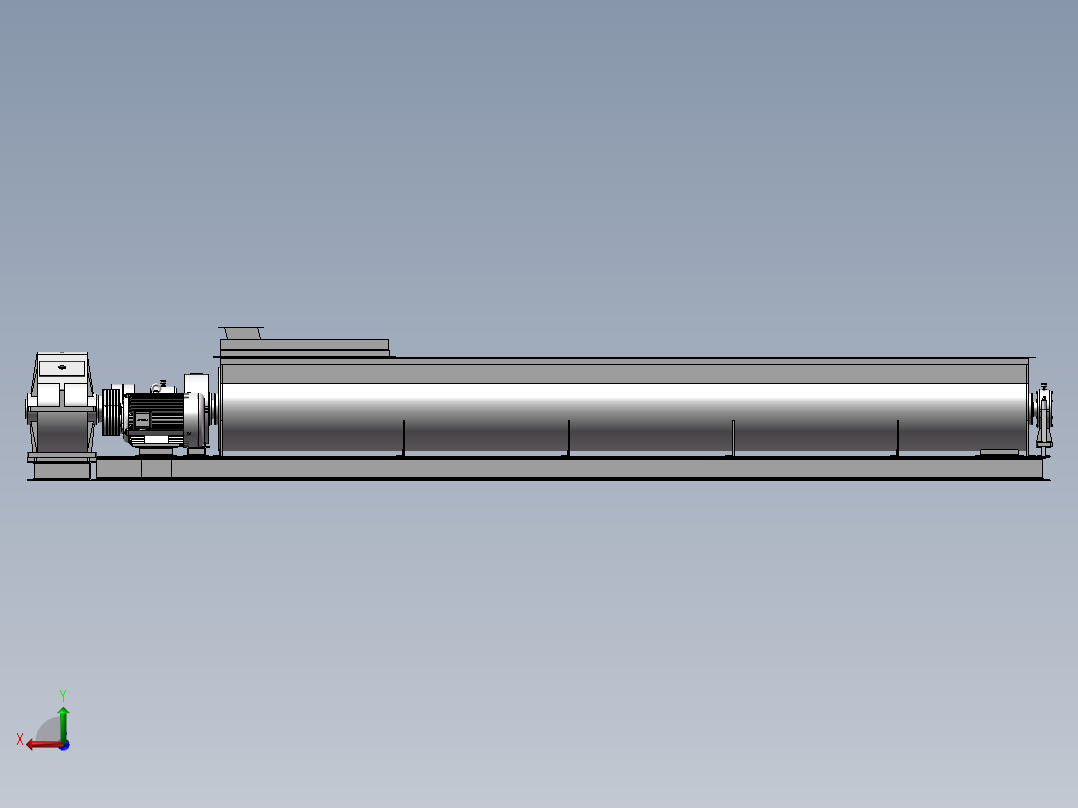双轴卧式搅拌机后视图