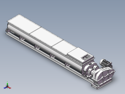 双轴卧式搅拌机正等轴测缩略图