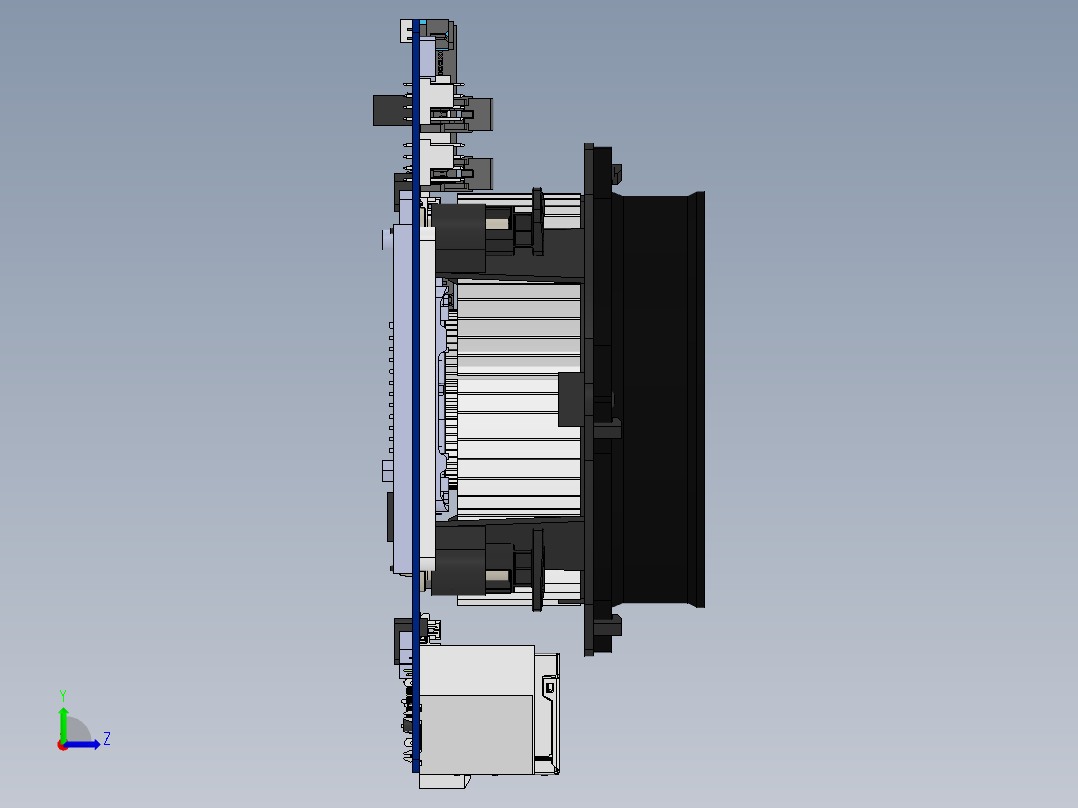 主板散热器 (3)左视图