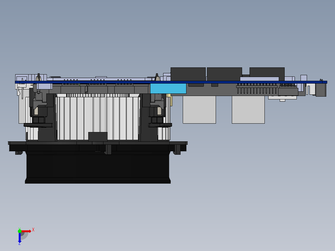 主板散热器 (3)俯视图
