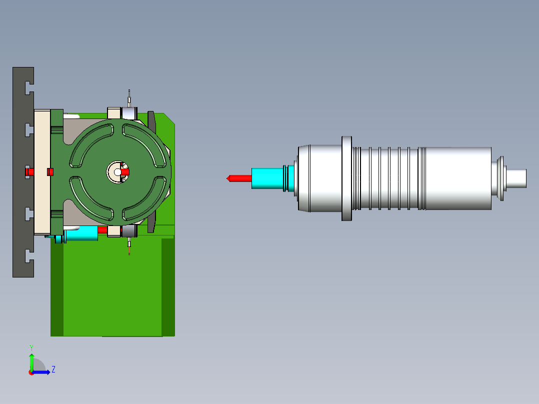 388-45712本体夹具-气动左视图