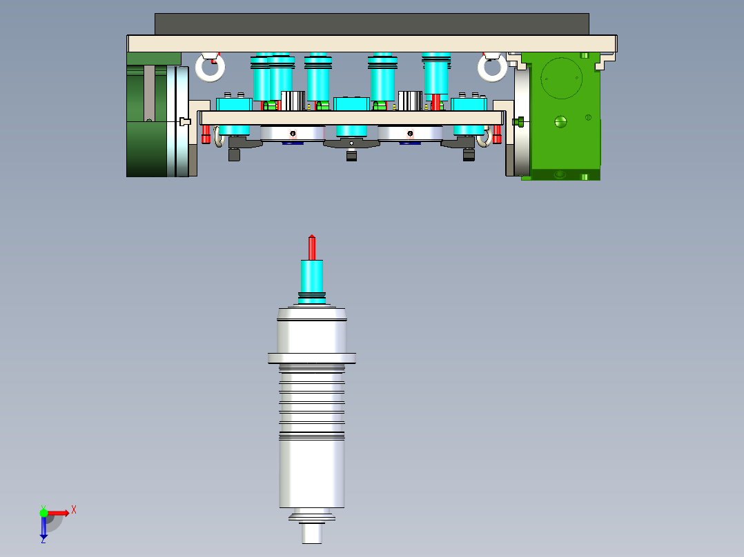 388-45712本体夹具-气动俯视图