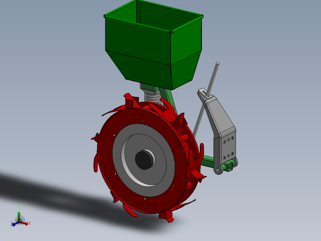 气吸式鸭嘴穴播精量播种器