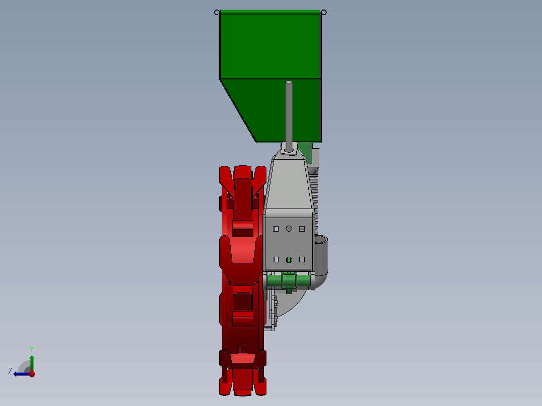 气吸式鸭嘴穴播精量播种器右视图