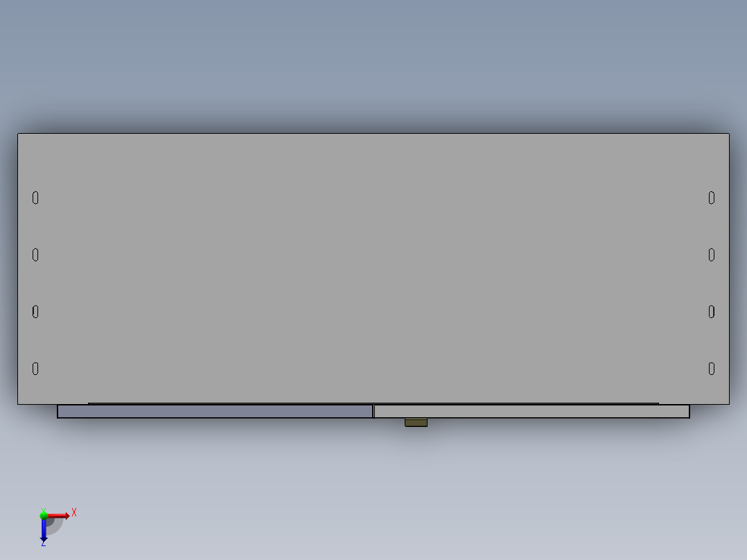 电控柜、框架式电器柜，碳钢板1.2mm俯视图