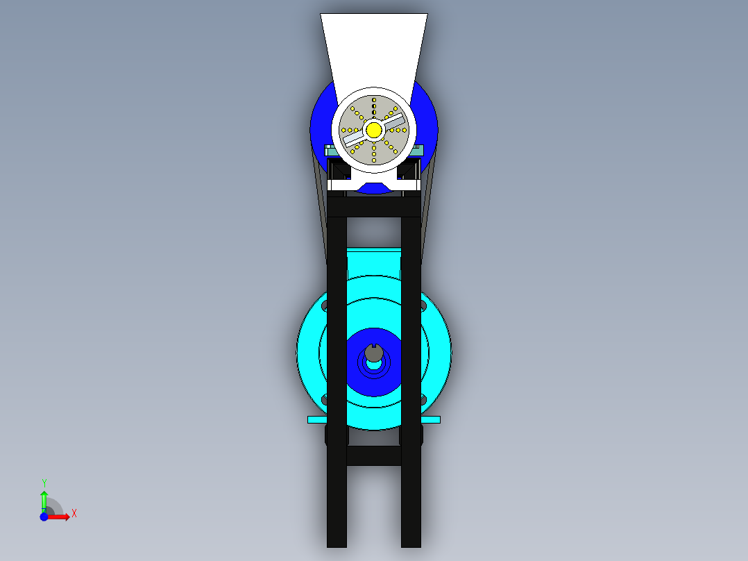 B2003996-鱼粉颗粒颗粒饲料加工机前视图