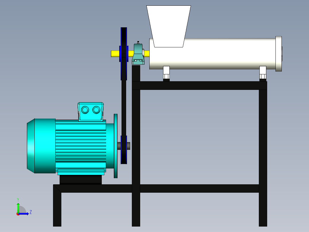 B2003996-鱼粉颗粒颗粒饲料加工机左视图