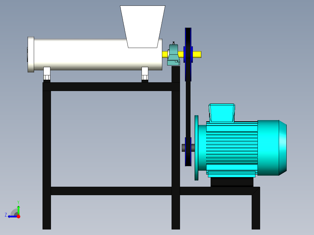 B2003996-鱼粉颗粒颗粒饲料加工机右视图