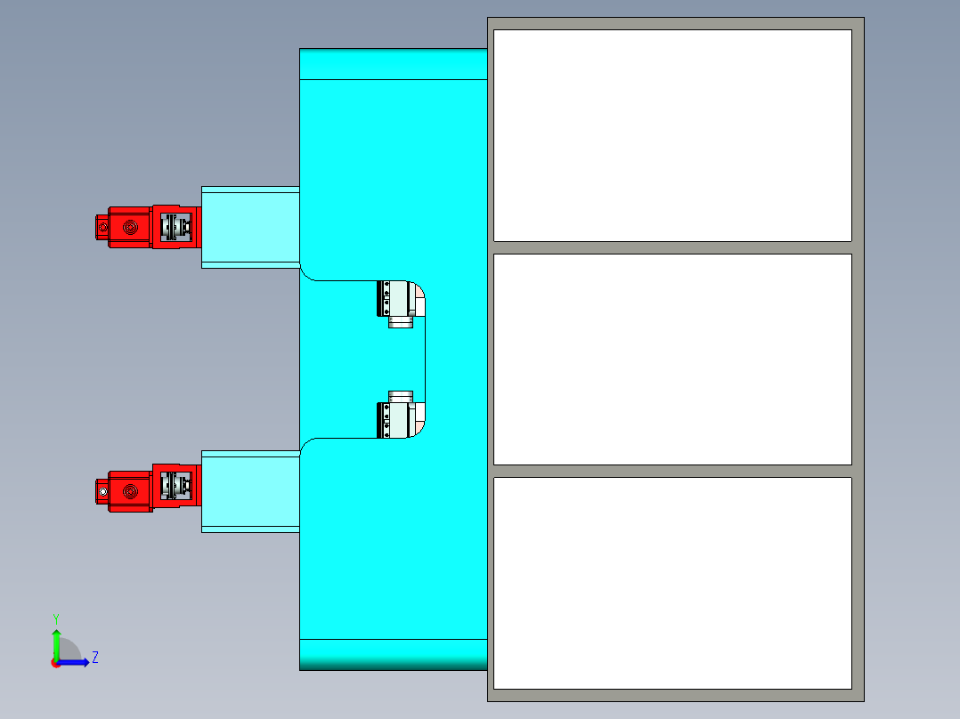 双头双位精密研磨机设计左视图
