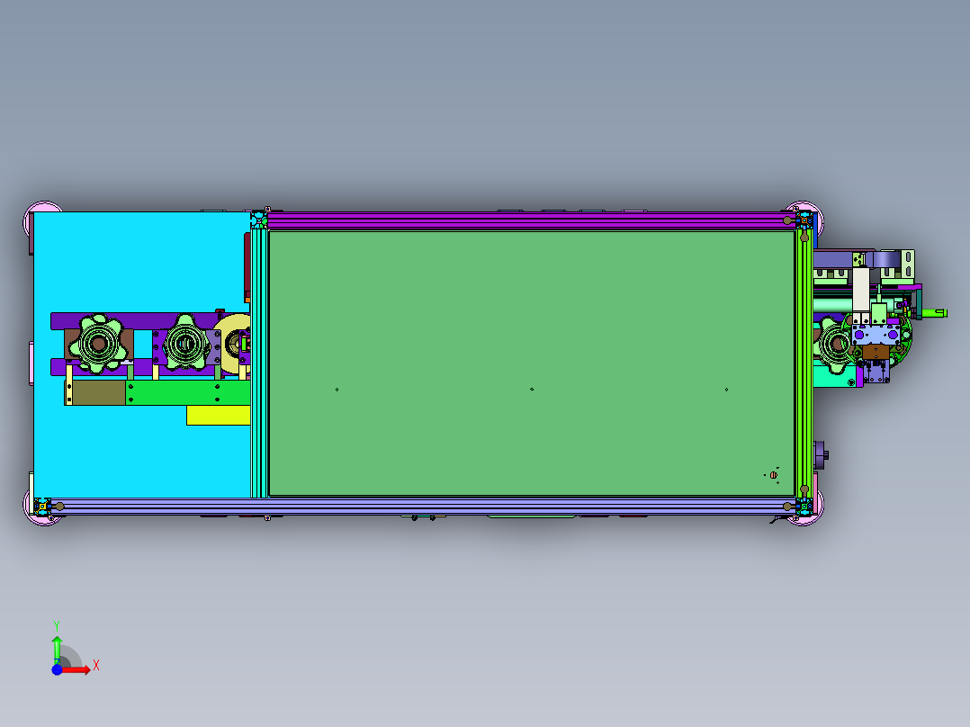 法兰加工用尺寸测量装置前视图