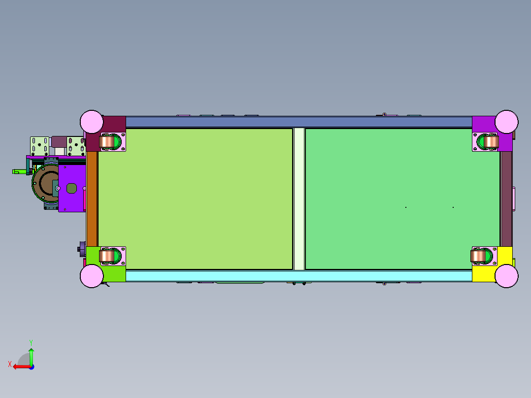 法兰加工用尺寸测量装置后视图