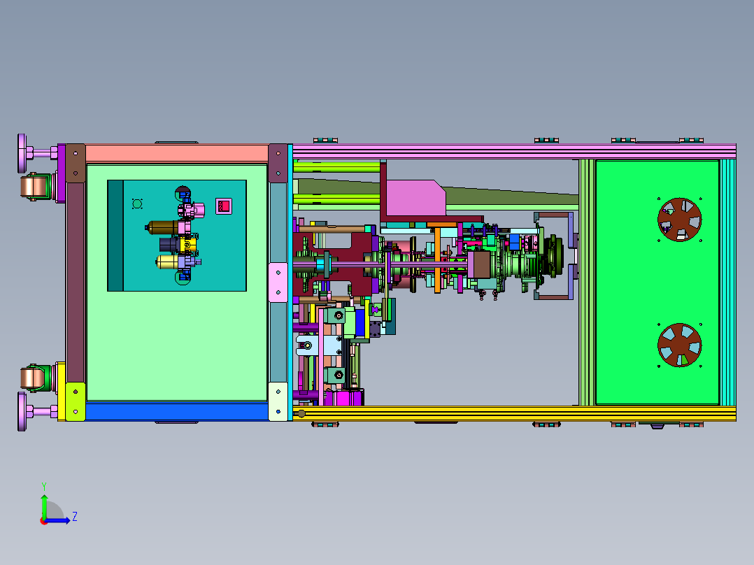 法兰加工用尺寸测量装置左视图