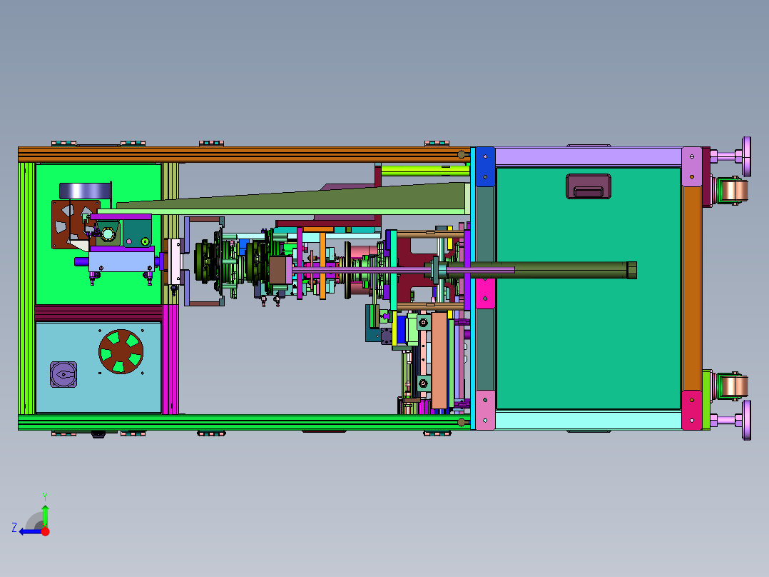 法兰加工用尺寸测量装置右视图