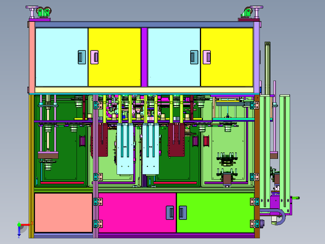法兰加工用尺寸测量装置俯视图