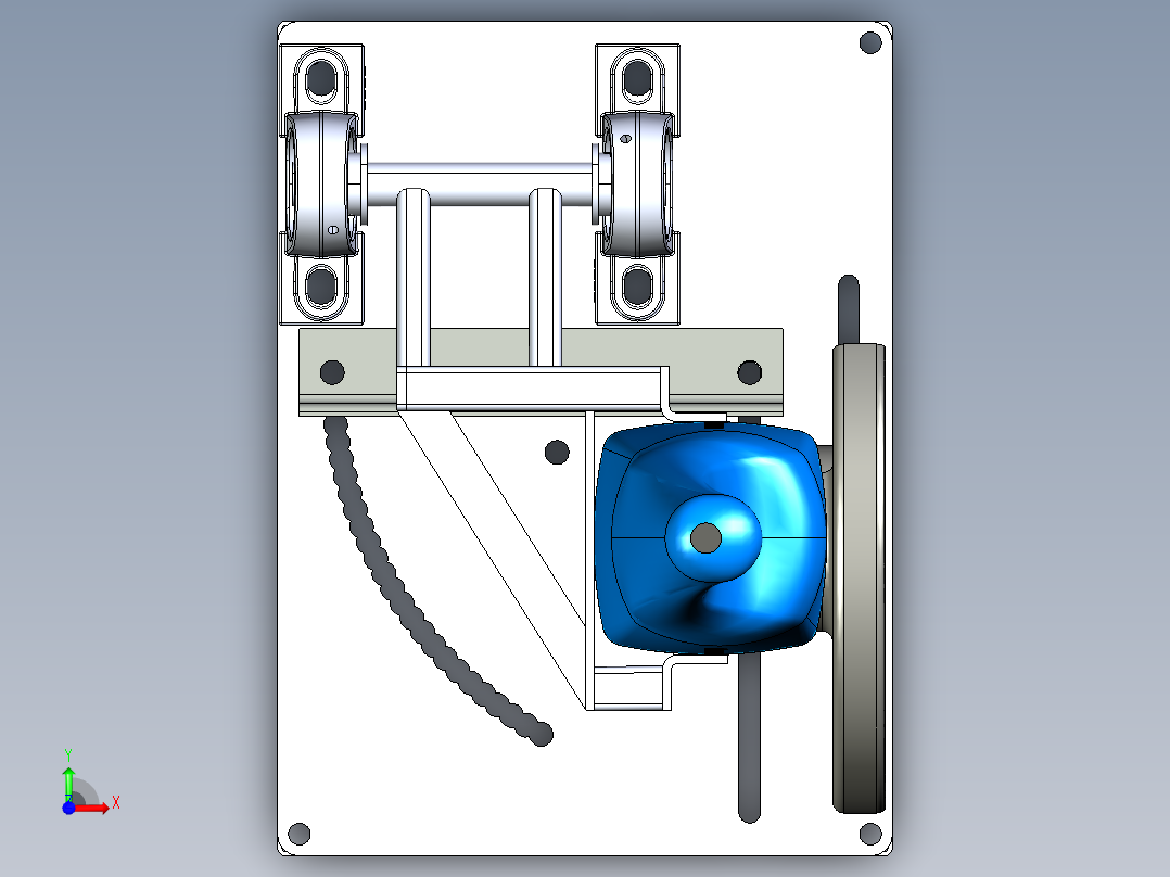 B3003831-DIY 角磨机支架 D230mm前视图