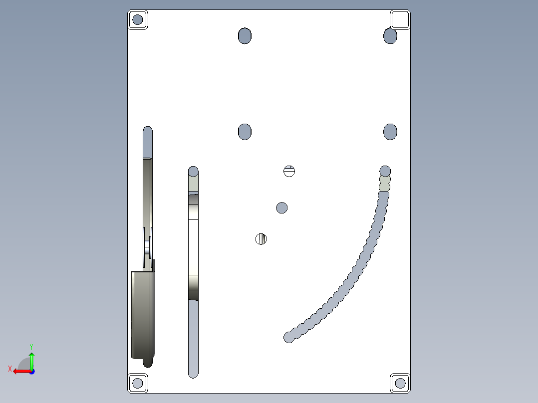 B3003831-DIY 角磨机支架 D230mm后视图