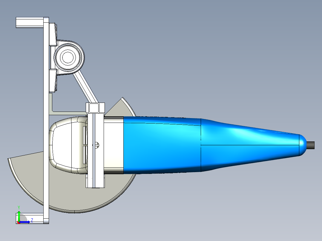 B3003831-DIY 角磨机支架 D230mm左视图
