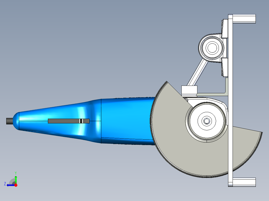 B3003831-DIY 角磨机支架 D230mm右视图