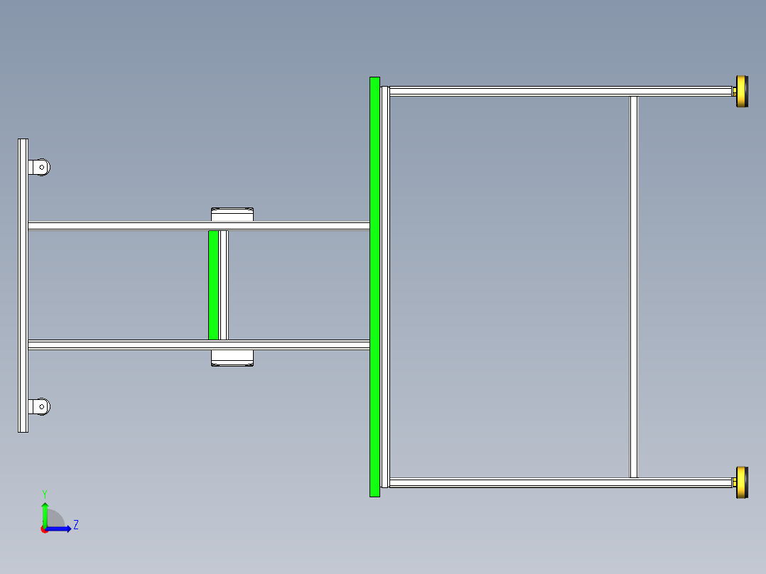 防静电工作台左视图