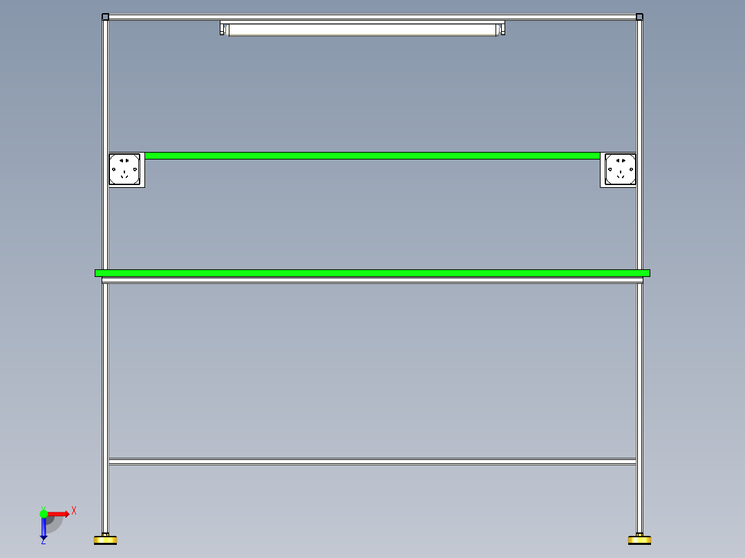 防静电工作台俯视图