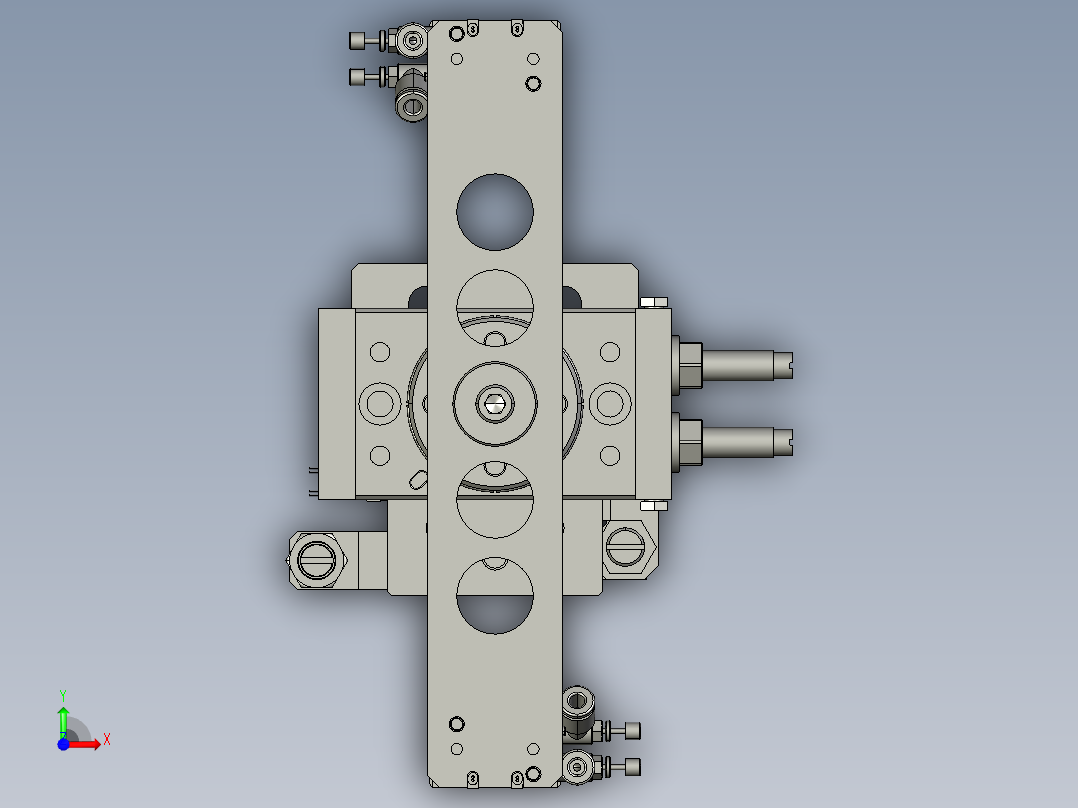 旋转升降机械手前视图