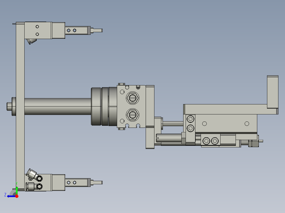 旋转升降机械手右视图