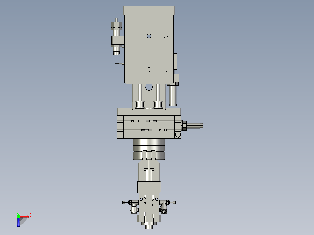 旋转升降机械手俯视图