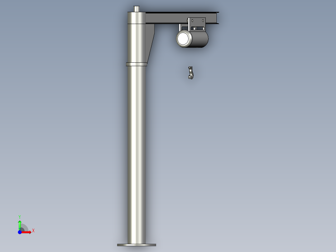 1吨悬臂吊前视图