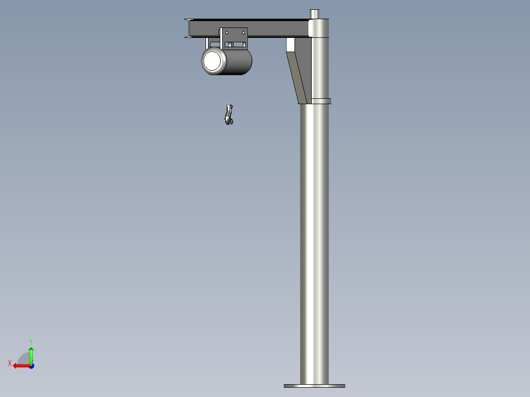 1吨悬臂吊后视图