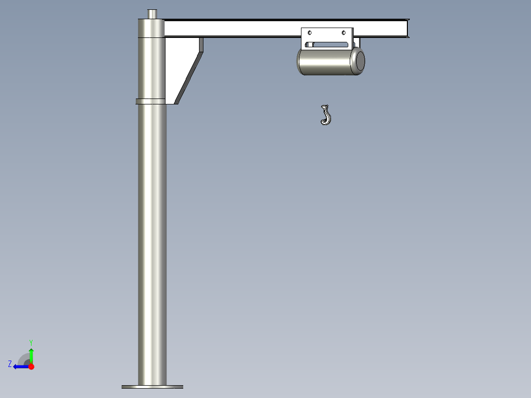 1吨悬臂吊右视图