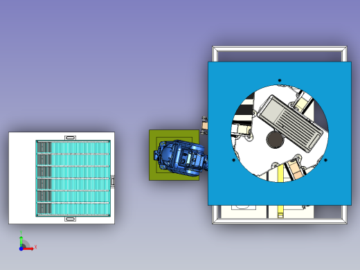 并联机械手+相机对钣金产品检测分选设备设计前视缩略图